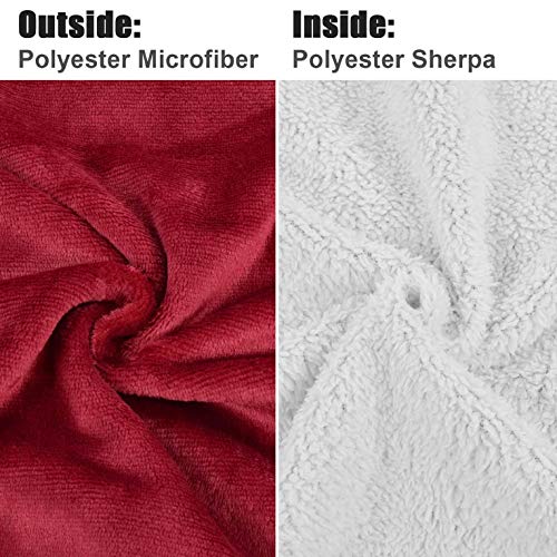 CMTOP Mujer Sudadera Tipo Manta Manga Larga Sudadera Tops Chaqueta Otoño Invierno Talla Grande Fleece Warm Cozy Comfy Wearable Sudadera Talla única para Mujeres, Niñas, Adultos, Hombres, Niños