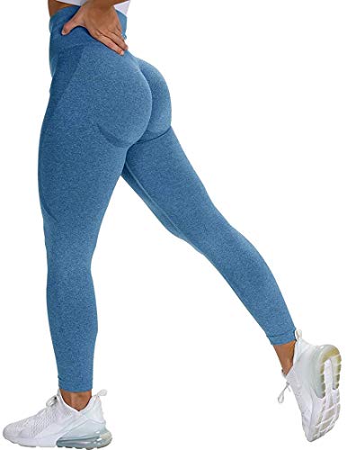 CNASA Leggings para mujeres Butt Lift, Yoga Pants Sport Workout Sexy Seamless High Waisted Compression Gym Medias