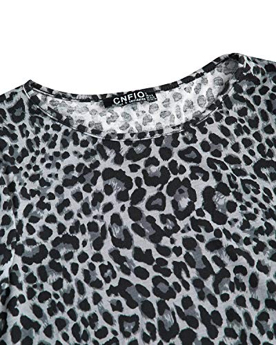 CNFIO - Camiseta tipo vestido para mujer, holgado, estilo bohemio, de manga larga, con bolsillos, estilo túnica