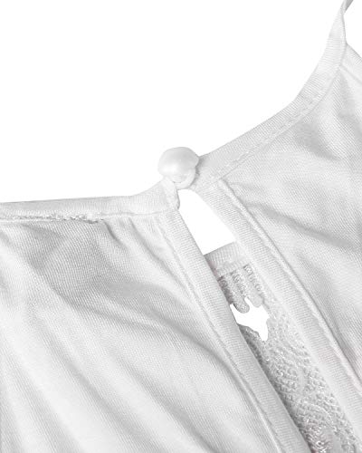 CNFIO Camisetas Tirantes Mujer Blusa EncajeTop Sin Mangas Cami Tank Tops De Casual para Mujer