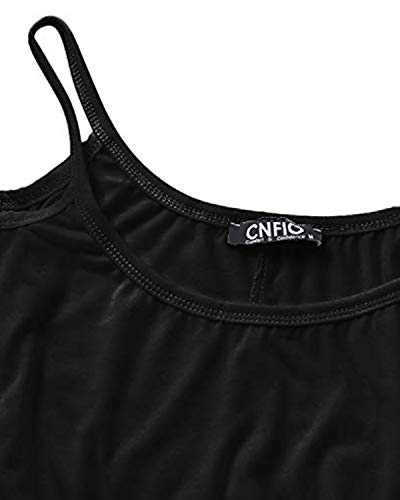 CNFIO Vestidos Mujer Largo Verano Sin Tirantes Vestidos Verano Tallas Grandes Traje de Fiesta Sexy A-Negro XXL