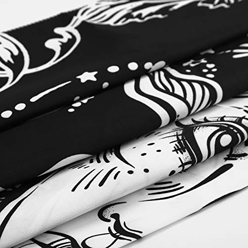 CNNIK Tapiz Tarot Sol y Luna, Tapiz Psicodélico Celestial Negro, Tapiz Colgar de Pared Mandala Indio, Aesthetic Room Decor para Habitación Dormitorio y Sala de Estar, 130 * 150cm