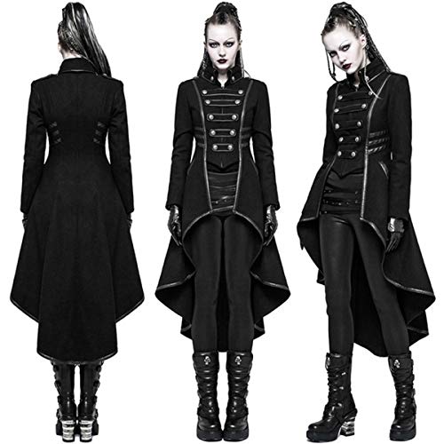 COCD Hombres Chaqueta Retro Steampunk Gotico Chaqueta de Manga Larga Ropa Larga de La Vendimia Viste Traje de Cosplay