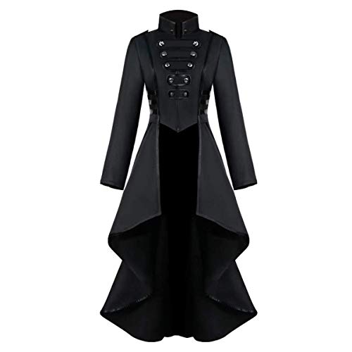 COCD Hombres Chaqueta Retro Steampunk Gotico Chaqueta de Manga Larga Ropa Larga de La Vendimia Viste Traje de Cosplay