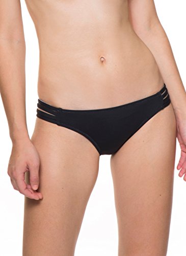 COCÖA Braguita de Bikini básica escotada con Tiras en los costados. Color Negro. Totalmente Forrada. Talla de S a la XL. (M)