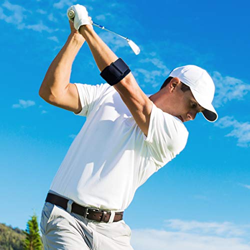 Codera de cinta azul Actesso para codo de tenista – Ayuda a reducir el dolor a causa del codo de tenista o codo de golfista (epicondilitis lateral o medial)