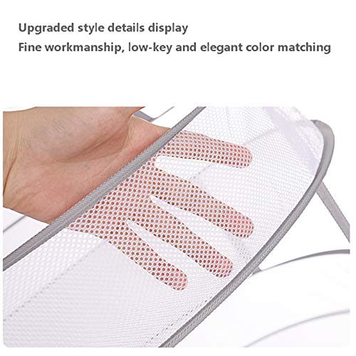 Colgante De Malla De Secado Cesta De La Red, Al Aire Libre De La Red De Secado, Cesta De Almacenamiento Plegable De Secado Rack para Sujetador, Lencería, Calcetines,Gris,Large Double Layer