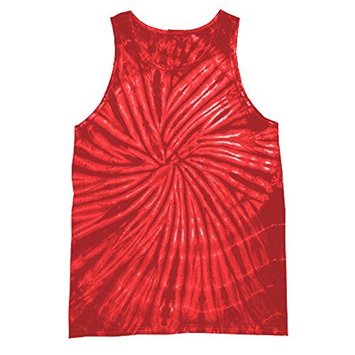 Colortone - Camiseta sin Mangas con Efecto teñido para Mujer (Mediana (M)) (Espiral Morada)