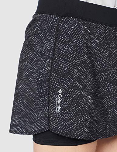Columbia 1842491 TITAN ULTRA SKORT, Falda pantalón, Mujer, Poliéster/Elastano, Negro (Black/Black Print), Talla US: XL, EU: XL