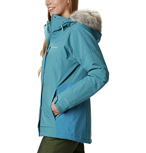 Columbia AVA Alpine Insulated Chaqueta De Esquí con Capucha, Mujer, Azul (Canyon Blue/Fjord Blue), L