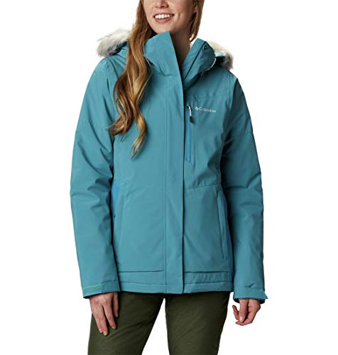 Columbia AVA Alpine Insulated Chaqueta De Esquí con Capucha, Mujer, Azul (Canyon Blue/Fjord Blue), L