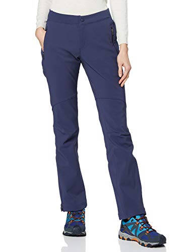 Columbia Back Beauty Passo Alto Pantalones térmicos de Senderismo para Mujer, Azul (Nocturnal), 4/R