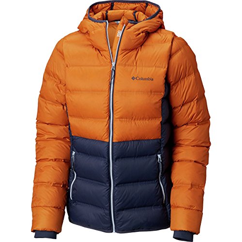 Columbia Explorer Falls - Chaqueta con Capucha, Talla XL, Color Cobre Brillante