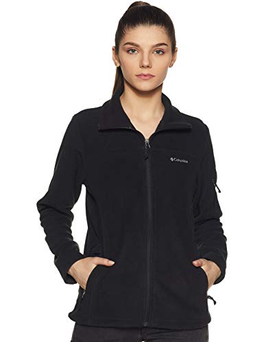 Columbia Fast Trek II Forro Polar con Cremallera, Mujer, Negro, XS