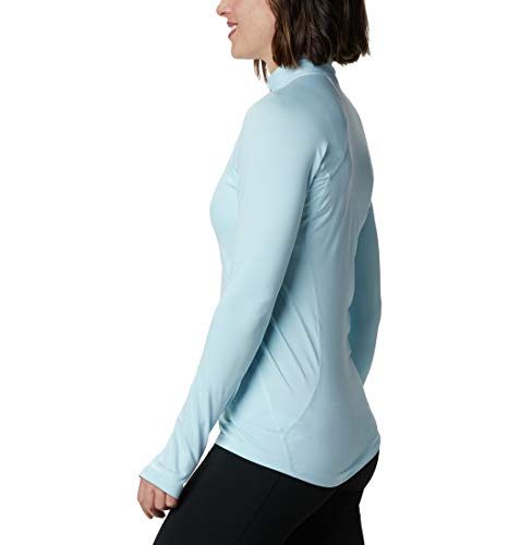 Columbia Midweight Stretch Long Sleeve Half Zip Camiseta térmica con Media Cremallera, Mujer, Azul (Sky Blue), L