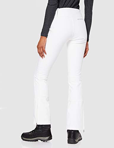 Columbia Pantalón de esquí repelente al agua para mujer, Roffe Ridge Pant, Poliéster, Blanco, Talla W42/R, 1761411