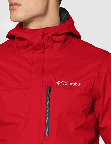 Columbia Pouring Adventure Chaqueta para Hombre, Rojo (Mountain Red), L