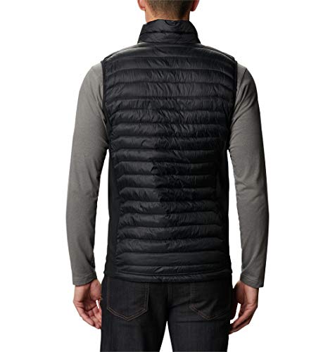 Columbia Powder Pass Chaleco, Hombre, Black, M