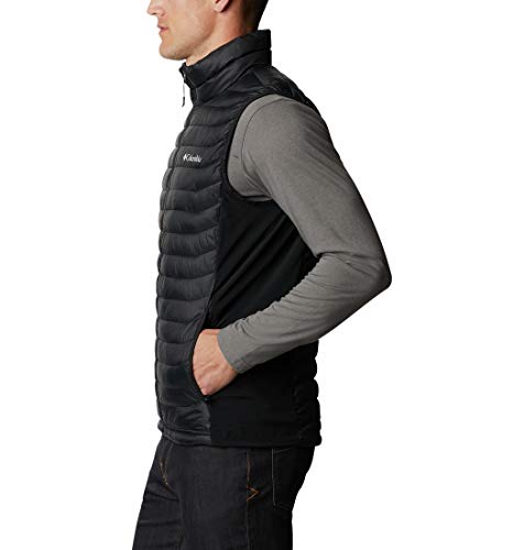 Columbia Powder Pass Chaleco, Hombre, Black, M