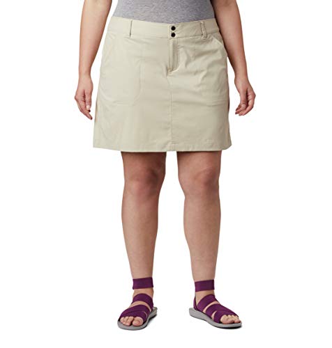 Columbia Saturday Trail Falda Pantalón con Protección Solar 50, Mujer, Beige (Fossil), 6