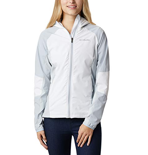 Columbia Sweet As Softshell Sudadera con Capucha, Mujer, Blanco/Gris (White, Cirrus Grey), S