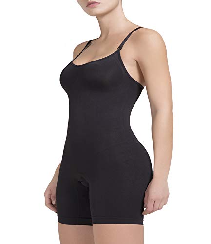 COMFREE Bodies Moldeadores Sin Costuras Faja Reductora Abdomen Body Reductor Adelgazantes Lencería Moldeadora Cómodo Body Shaper Invisibles Elástico Shapewear para Mujer Negro L