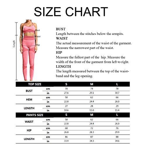 Conjunto De Ropa De Yoga Pantalones de Yoga Elásticos Deportivo Leggings y Sujetadores Deportivos para Gimnasio Running Yoga (Negro (Traje), S)