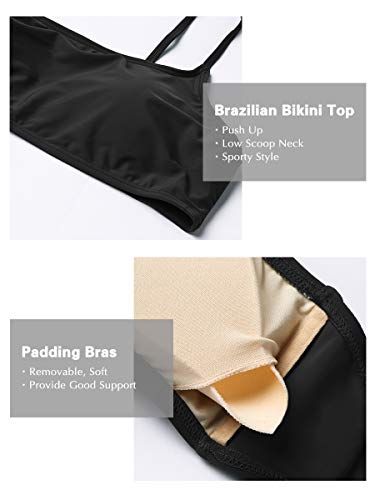 Conjuntos de Bikinis para Mujer Push Up Bikini Traje de baño de Tanga de Cintura Baja Trajes