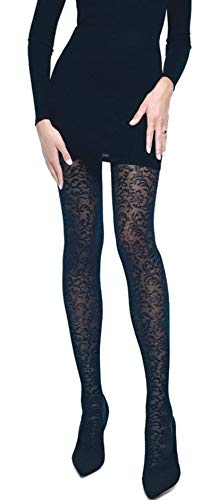 Conte® - Medias para mujer, color negro, diseño especial, encaje, modelo Fancy 40 Den, medias de mujer con encaje Negro S