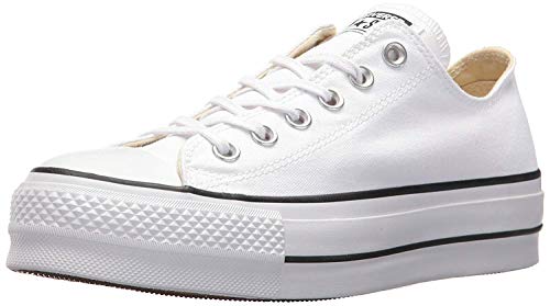 Converse Chuck Taylor CTAS Lift Ox Canvas, Zapatillas Mujer, Blanco (White/Black/White 102), 36.5 EU