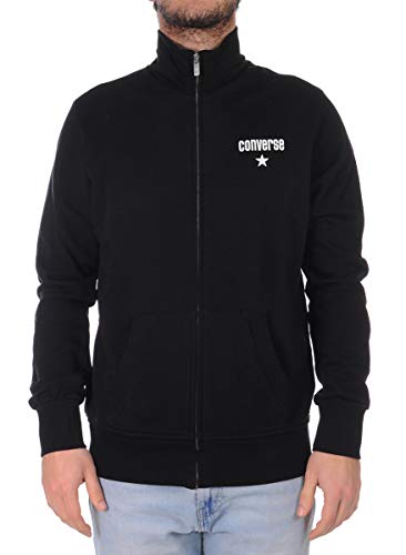 Converse Fleece Jacket Core Logo - Sudadera abierta para hombre negro L