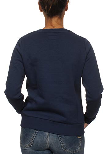 Converse Star Chevron EMB Crew Navy - Sudadera, Mujer, Azul(Navy)