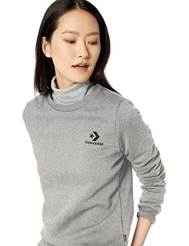Converse Star Chevron EMB Crew VGH - Sudadera, Mujer, Gris(Vintage Grey Heather)