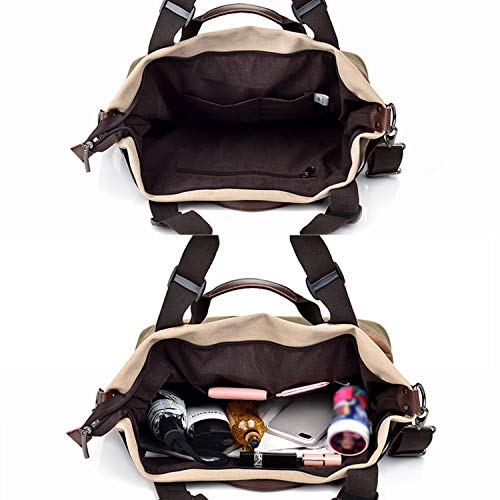 COOFIT Bolsos de Mujer, Bolso Bandolera Grandes Bolsos de Hombro Bolso Tote Bolso Shopper Multicolor Rayas La Lona De Los Totalizadores Bolsos Crossbody