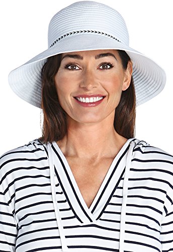 Coolibar Sombrero para Mujer, Color Blanco, Talla única