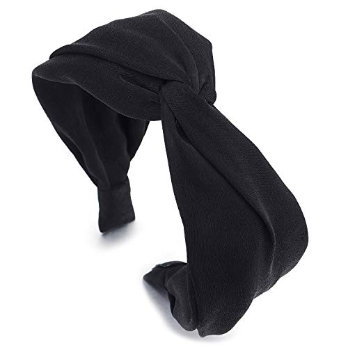 COOLSTEELANDBEYOND Hipster Bohemio Chic Gitana Negro Cruzados Nudo Cabello Aro Diadema Bandas Bandana Cabeza Moda