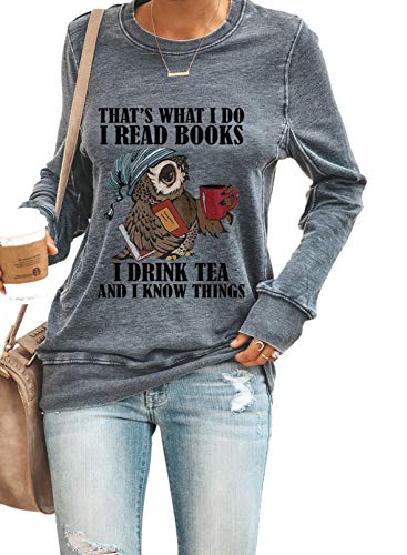 CORAFRITZ - Jersey de manga larga con estampado de dibujos animados para mujer