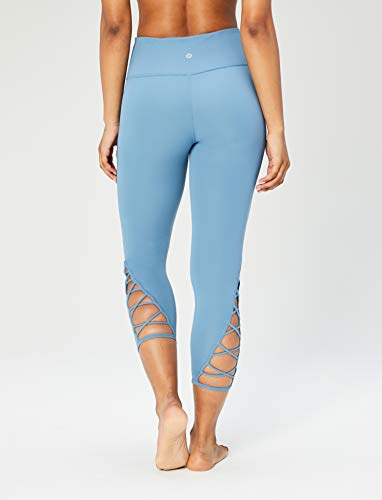 Core 10 – Mallas 7/8 para mujer (XS–3X) de cintura alta, para practicar yoga - 61 cm, Azul (denim), US S (EU S - M)