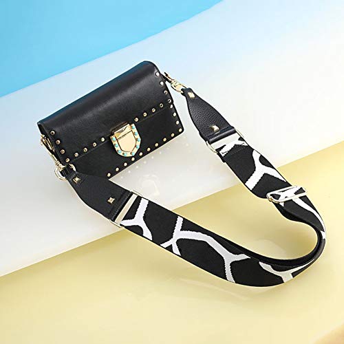 Correa de hombro de repuesto Manejar la correa de la bolsa para las mujeres removible DIY Hombro del arco iris Bolso del arco iris Accesorios de la manija del leopardo del cuerpo de la cruz Cinturones