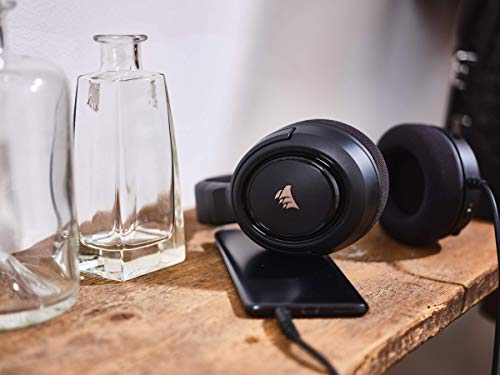 Corsair HS35 - Auriculares Stereo para Juegos (Membrana Neodimio de 50 mm, Micrófono Unidireccional Extraíble, Estructura Ligera, Compatible con PC, Xbox One, PS4, Nintendo Switch y Móviles), Negro
