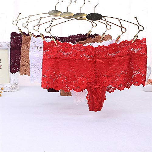 Corsés para mujer Ropa de dormir para mujer Bragas de encaje sexy Mujeres Lencería sexy Tentación Calzoncillos transpirables Íntimos femeninos Ropa interior sexy Bragas transparentes sin costuras-Win