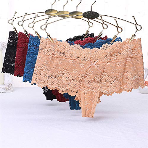 Corsés para mujer Ropa de dormir para mujer Bragas de encaje sexy Mujeres Lencería sexy Tentación Calzoncillos transpirables Íntimos femeninos Ropa interior sexy Bragas transparentes sin costuras-Win