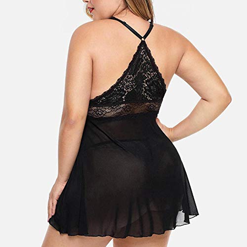 Corsés Y Bustiers para Mujer Accesorios De Lencería para Mujer Camisón De Encaje Sexy Ropa De Dormir Mujeres Correa Cruzada Negra Camisón Ropa De Dormir Tallas Grandes   Lencería Femenina Ca