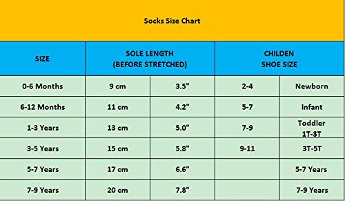 Cottock 12 Pares de Calcetines Antideslizantes para Niñas Pequeñas Algodón Lindo con Puños, Calcetines Antideslizantes para Piñas Pequeñas (12 pares, 1-3 años)