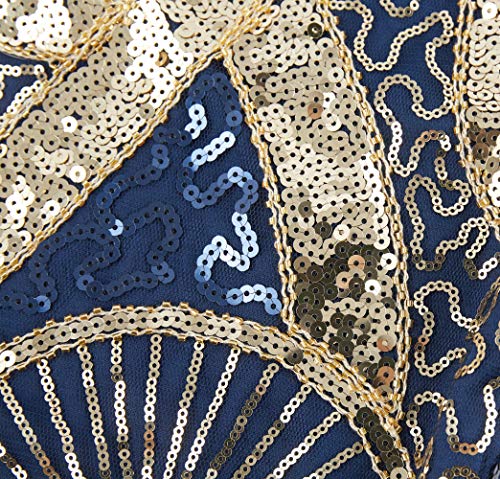 Coucoland Vestido de mujer estilo vintage Art Deco de los años 20 con cuello en V y cuentas con flecos.