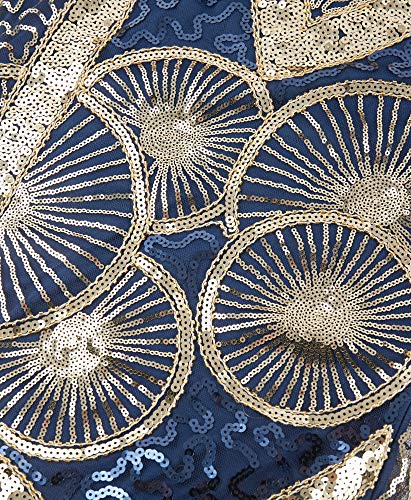 Coucoland Vestido de mujer estilo vintage Art Deco de los años 20 con cuello en V y cuentas con flecos.