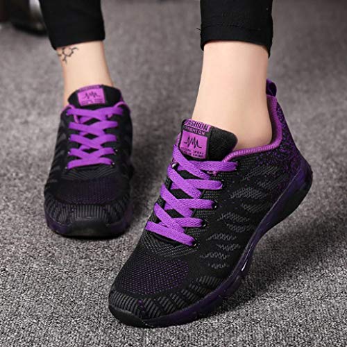 Covermason Zapatos Zapatos para correr mujer, punto Zapatos para correr con cojines de aire