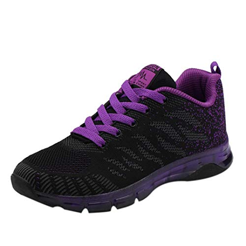 Covermason Zapatos Zapatos para correr mujer, punto Zapatos para correr con cojines de aire
