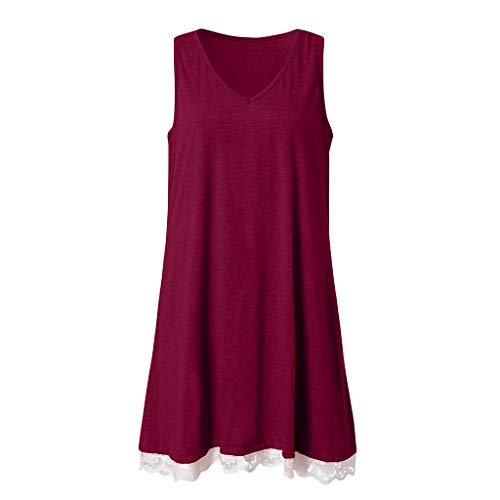 COZOCO Elegante Mini Vestido de Fiesta sin Mangas con Botones de Mujer Sling Sexy …