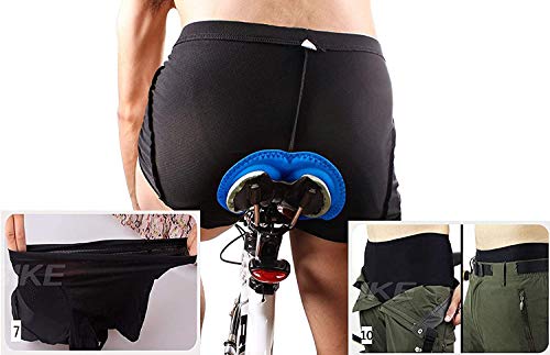 COZONE Pantalón Corto para Bicicleta Hombre Pantalón Corto para Hacer Ciclismo 3D Gel Ropa Interior de Bicicleta MTB Acolchado Pantalónes Cortos Antideslizantes y Transpirables